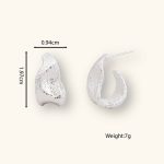 Exquisite Chic Chunky C Shape Earrings Hot Sale Zinc Alloy Brushed Geometric Earrings For Girls - Image 5