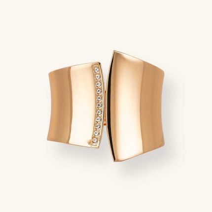 New Arrivals Chunky Asymmetric Women's Gold Plated Alloy Cuff Bracelet for Women Jewelry