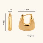 Factory Directly Wholesale Jewelry Small Gold U Shaped Hoop Earrings Waterproof Stainless Steel earrings for Women and Girls - Image 6