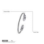 Elegant Silver Crystal Cable Bangle – Shimmering Minimalist Style - Image 3