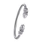 Elegant Silver Crystal Cable Bangle – Shimmering Minimalist Style