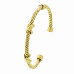 Gold Cable X Knot Bangle – Modern Edge Meets Timeless Glamour