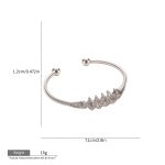 Silver Stainless Steel Spiral Wire Open Cuff Bracelet – Modern Industrial Coil Bangle - Image 3