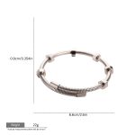 Silver & Gold Screw-Nut Stainless Steel Bracelet | Industrial Minimalist Style - Image 3